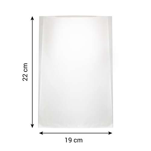 4FOOD 22 x 19 cm uzsonnás zacskó, 50 db, zsírtaszító papírzacskók szendvicsekhez, nassolnivalókhoz, élelmiszer tároláshoz