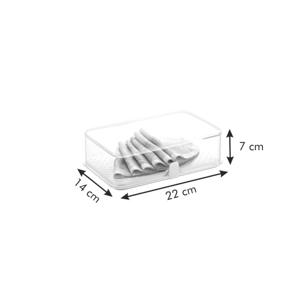 PURITY frissen tartó doboz, hűtőszekrénybe, 22x14 cm