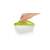 PURITY 1.0 liter freezer container, white with green lid, easy to open and close