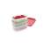 PURITY 1.5 liter freezer containers, set of 3, with red, green and white lids
