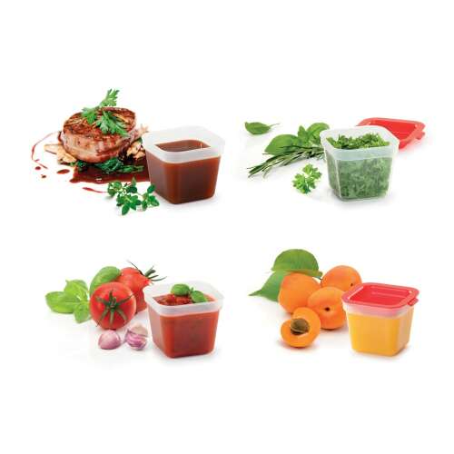 PURITY mini containers for storing meat, herbs, sauces, and fruits