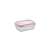 FRESHBOX Glass Rectangular Food Storage Container, 0.4 l, Pink Lid