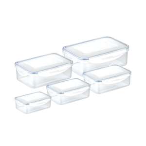 FRESHBOX Rectangular Food Storage Containers, Set of 5 - Food storage container