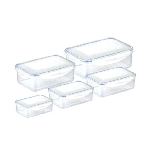 FRESHBOX Téglalap alakú ételtároló dobozok, 5 db-os szett - Ételtároló