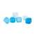 PRESTO Cooling Cubes, 24 pieces, reusable ice cubes for drinks, keep drinks cold without diluting, blue and white ice cubes