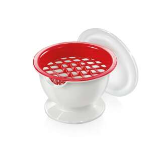 PRESTO Granatapfelkern-Separator, weißer und roter Kunststoff, mit Deckel, für die einfache Entfernung der Kerne - Küchenaccessories