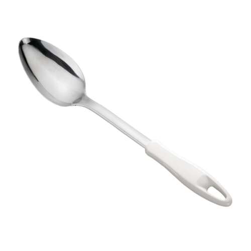 PRESTO stainless steel serving spoon with white handle