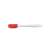 PRESTO small silicone spatula, red silicone head, white handle, heat resistant, dishwasher safe