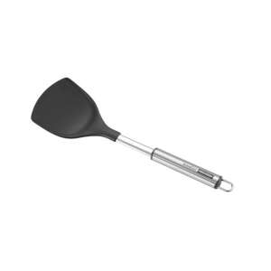 Szpatułka do woka Tescoma GrandCHEF+, głowica z czarnego silikonu, trzonek ze stali nierdzewnej - Spoon & Spade