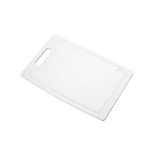 PRESTO Vágódeszka, 26 x 16 cm, fehér, műanyag, csúszásgátló, mosogatógépben mosható