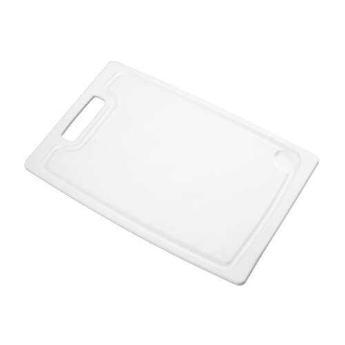 PRESTO cutting board, 36 x 24 cm, white, plastic, with handle, for chopping, serving, kitchen
