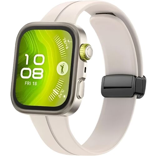 Szilikon szíj Huawei Watch Fit 4 / 4 Pro / 3 okosórához, bézs 180434681 - Okos eszköz