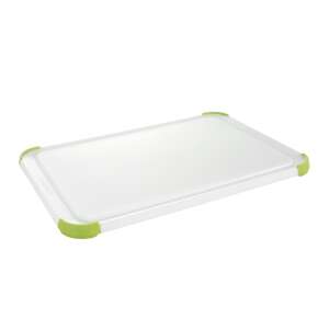 PRECIOSO cutting board, 36 x 24 cm, white, green, anti-bacterial, dishwasher safe - Cutting board