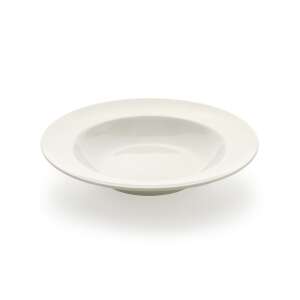OPUS STRIPES Tiefer Teller 27 cm, weißer Porzellanteller, mikrowellengeeignet, spülmaschinenfest - Teller