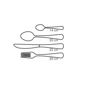 CLASSIC 24-dielna súprava príborov rozmery: lyžička 14cm, lyžica 20cm, nôž 22cm, vidlička 20cm - Súpravy príborov