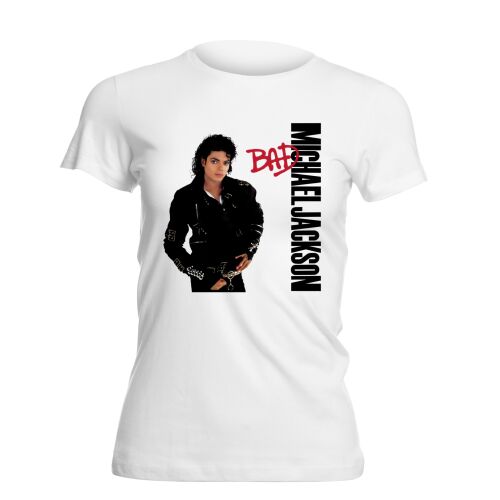 Michael Jackson "Bad" album mintás fehér női póló 3XL méretben 180444766 - Női ruházat