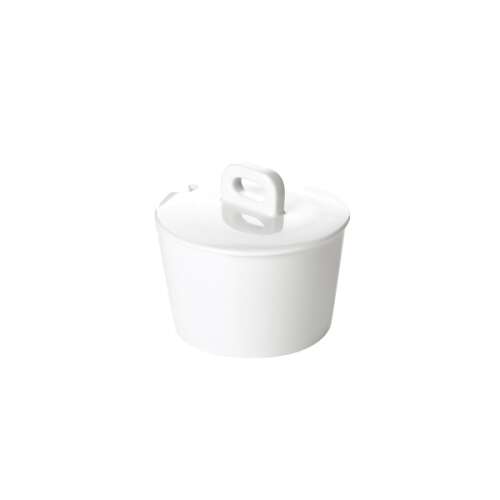 GUSTITO Sugar Bowl with Lid, White Porcelain, 8.5cm x 9.5cm