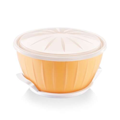 Tescoma DELÍCIA dough rising bowl with warmer, 26 cm diameter, orange, white lid