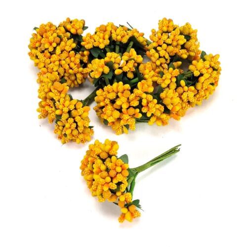 Napsárga bogyós mini csokor  9cm/db 180458407 - Műnövény és művirág