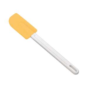Tescoma DELÍCIA Spatulă din silicon 25 cm, cap din silicon galben, mâner alb, rezistent la căldură, se poate spăla în mașina de spălat vase