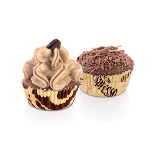 Tescoma DELÍCIA mini muffin baking cups, 100 pack, 4 cm diameter, espresso design