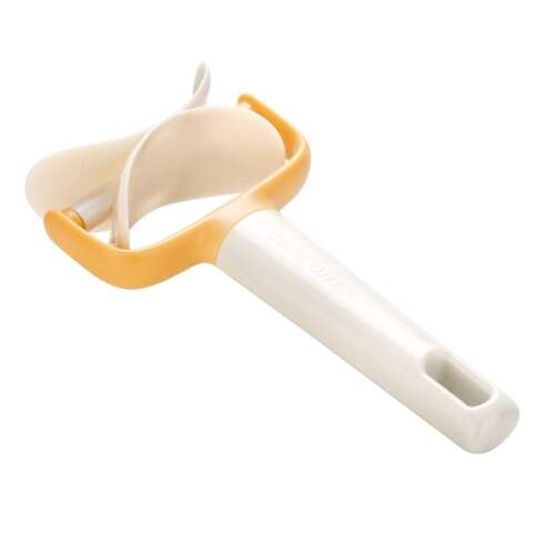DELÍCIA round pasta cutter, 7 cm diameter, white and orange, for making pasta shapes
