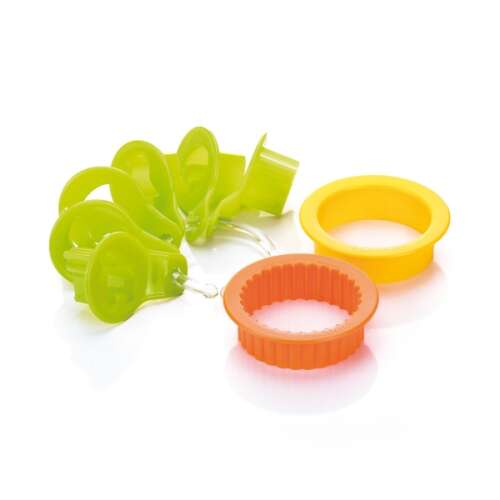 DELÍCIA Easter cookie cutters, set of 8, includes 2 round cutters and 6 mini cutters with Easter motifs