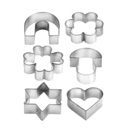 Tescoma DELÍCIA Sütőforma készlet, 6 darab, tartalmaz szív, csillag, virág, gomba, patkó és lóhere formákat