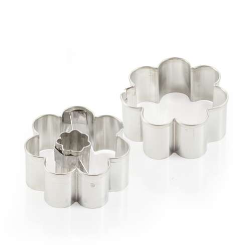 DELÍCIA linzer cookie cutter, 5.5 cm flower shape, stainless steel
