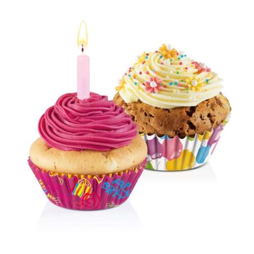 Tescoma DELÍCIA Muffinpapír, 60 db, 6 cm átmérő, színes mintával