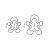 DELÍCIA gingerbread man cookie cutter sizes, dimensions