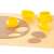 DELÍCIA Double-Sided Cookie Cutters, Egg Shapes, 8 Sizes, Yellow Plastic, Cutting Dough