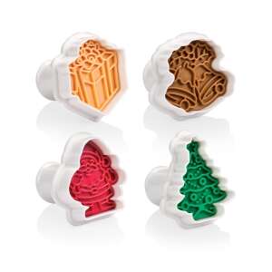 Tescoma DELÍCIA Cookie Cutters with Seals, 4 pcs, Christmas