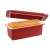 Tescoma DELÍCIA ceramic bread baking pan with lid, red, with baked bread inside
