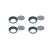 Set of 4 Tescoma Delícia non-stick tart pans with removable bottoms, 10 cm diameter