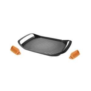 Tescoma SmartCLICK Grillpfanne mit hitzebeständigen Silikongriffen, 42 x 28 cm - Pfannen