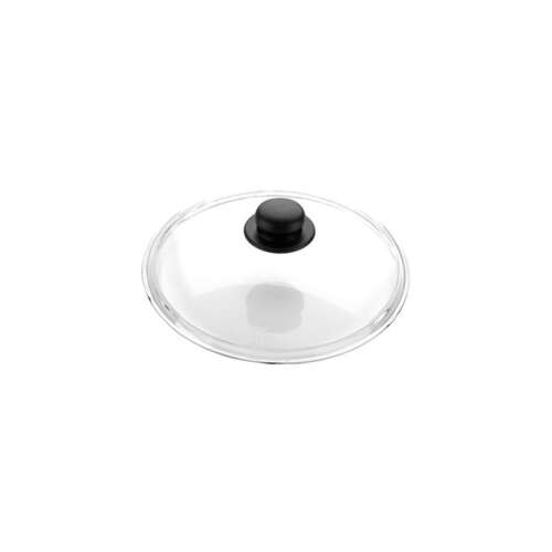 UNICOVER Glass Lid 26 cm, clear glass lid with black knob