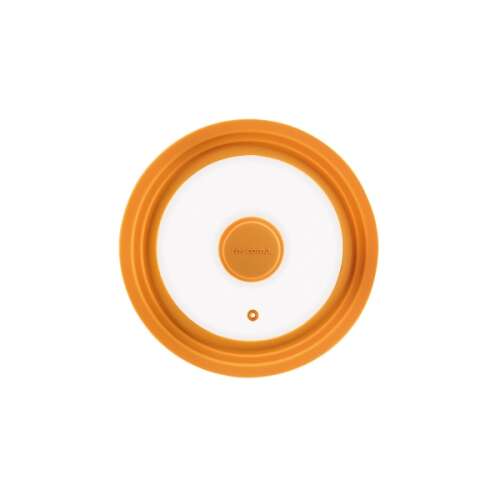 UNICOVER universal pot lid, 20 cm, orange silicone, glass lid, oven safe