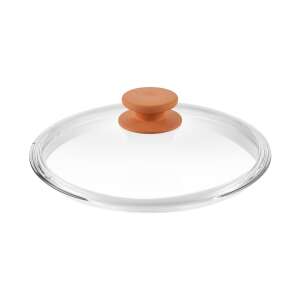 UNICOVER 30 cm glass lid with orange silicone knob - Pot Lid