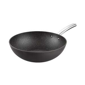 Tescoma PRESIDENT Wok 30 cm, Antihaft, Granit, schwarz, Edelstahlgriff - Pfannen