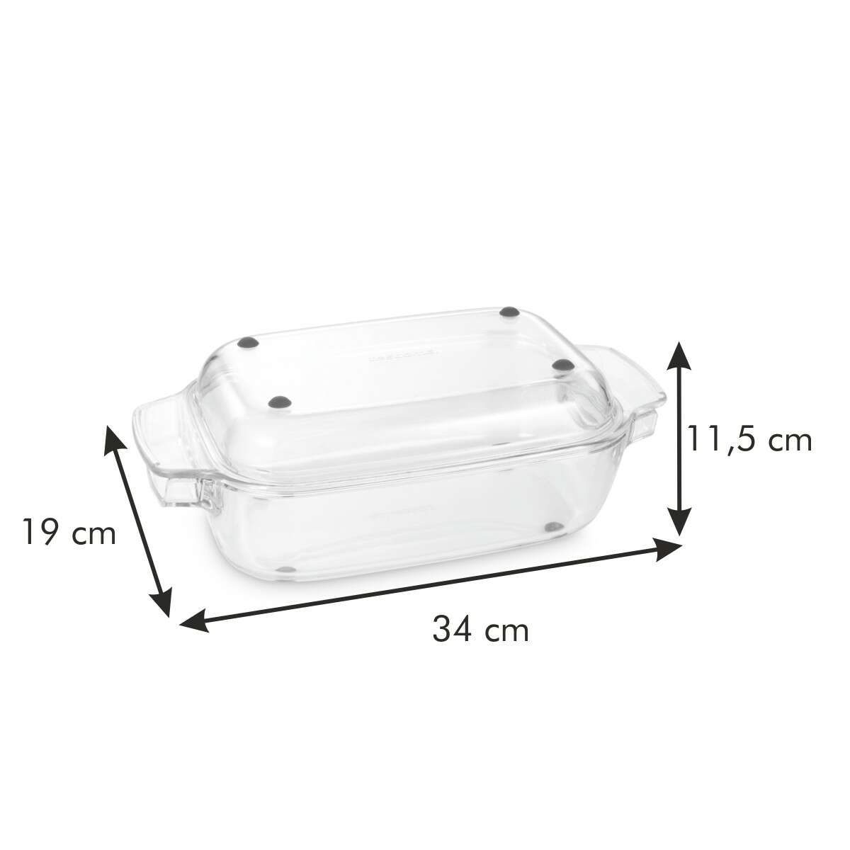 Tescoma GrandCHEF sütőedény fedővel 34 × 19 cm, üveg
