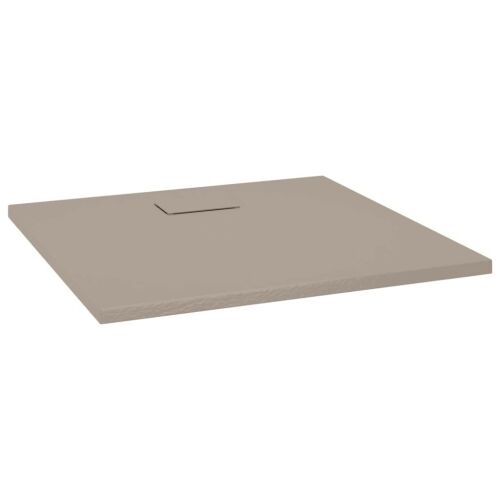 vidaXL Barna SMC Zuhanytálca 90x80 cm - Szögletes nézet - Zuhanytálca