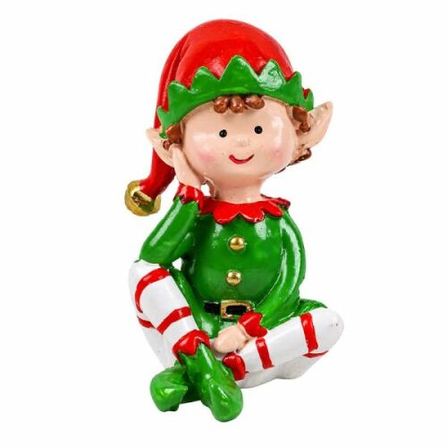 Karácsonyi ELF manó csíkos nadrágban - 7,5 cm 180647041 - Dekoráció