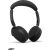Jabra Evolve2 65 Flex MS Stereo vezeték nélküli Bluetooth fejhallgató fekete színben, döntött nézet, USB dongle látható alul balra.