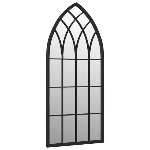 Gótikus Fém Tükör - Fekete - 100x45 cm