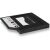Raidsonic ICY BOX IB-AC640 5,25 hüvelykes slim ODD -> 2,5 hüvelykes SATA HDD/SSD beépítő keret, felülnézet SATA csatlakozóval, laptop tárhely bővítéshez