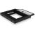 Raidsonic ICY BOX IB-AC640 5,25 hüvelykes slim ODD -> 2,5 hüvelykes SATA HDD/SSD beépítő keret, felülnézet szögből laptop optikai meghajtó cseréjéhez