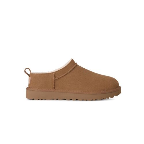 UGG Classic Micro női belebújós sportcipő barna velúrból plüss béléssel, oldalnézet - Női sportcipő