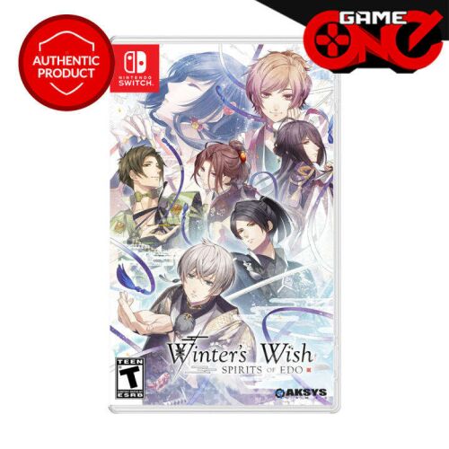 Winter's Wish: Spirits of Edo Nintendo Switch játékkarton, eredeti Aksys Games termék, több anime karakterrel hagyományos japán öltözékben 
