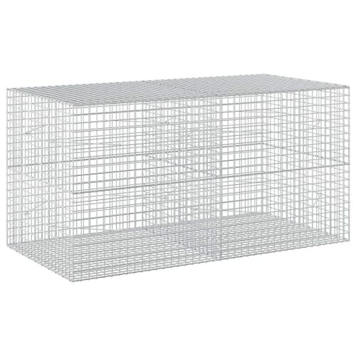 vidaXL Gabion 3,5 mm Dróttal és 5x5 cm Rácsos 200x100x100 cm 180704590 - Kerítéselem